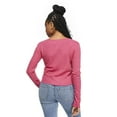 thumbnail image 3 of No Boundaries Women's Waffle Long Sleeve Tee, 3 of 6