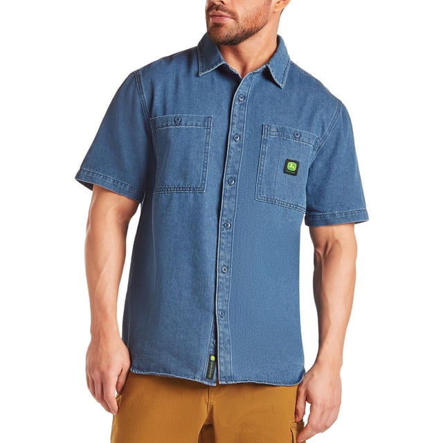 John Deere Men’s Short Sleeve Denim Shirt