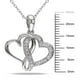 Pendentif de forme cœur Miabella avec diamants 0,17 CT poids total en argent sterling, 18 po – image 2 sur 4
