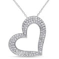 thumbnail image 1 of Miabella 1 Carat T.W. Diamond Sterling Silver Heart Pendant, 18", 1 of 4