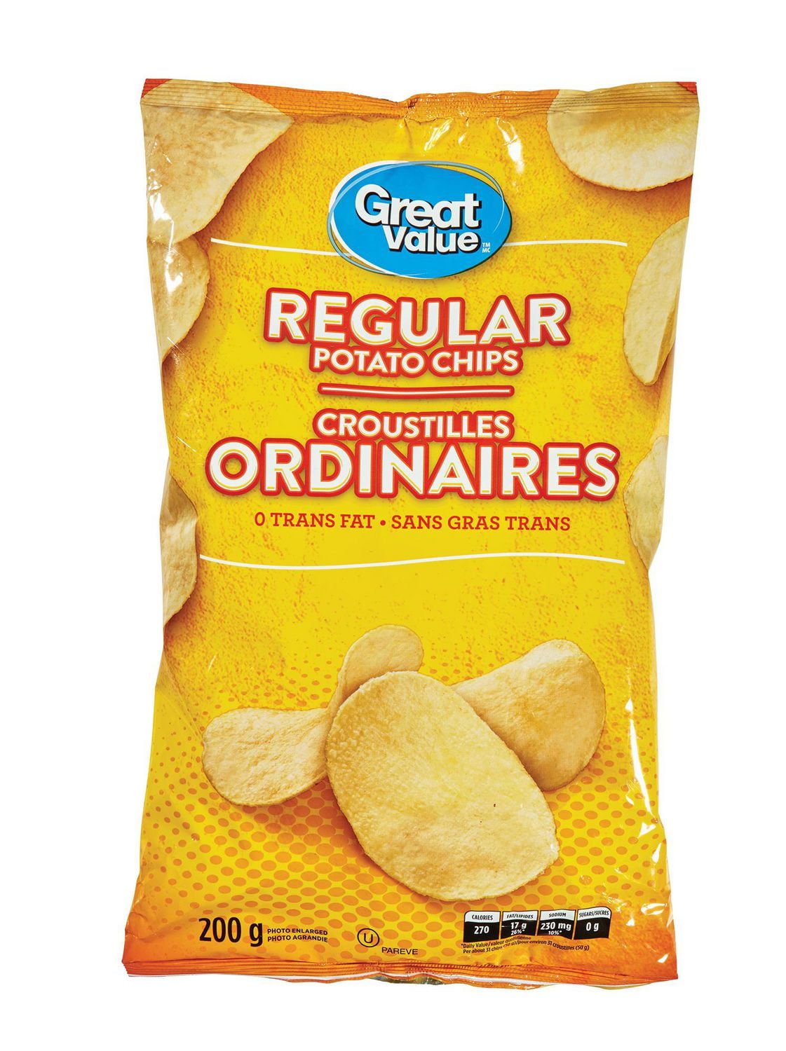 Great Value™ Regular Potato Chips Walmart Canada