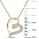 Pendentif de forme cœur Miabella avec accents de diamants en or jaune 10K, 17 po – image 2 sur 4