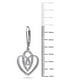 Boucles d'oreille de forme coeur Miabella avec accents de diamants en argent sterling – image 2 sur 4