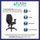 Chaise exécutive ergonomique pivotante multifonctions en tissu gris à dossier haut avec appui-bras réglable – image 4 sur 9
