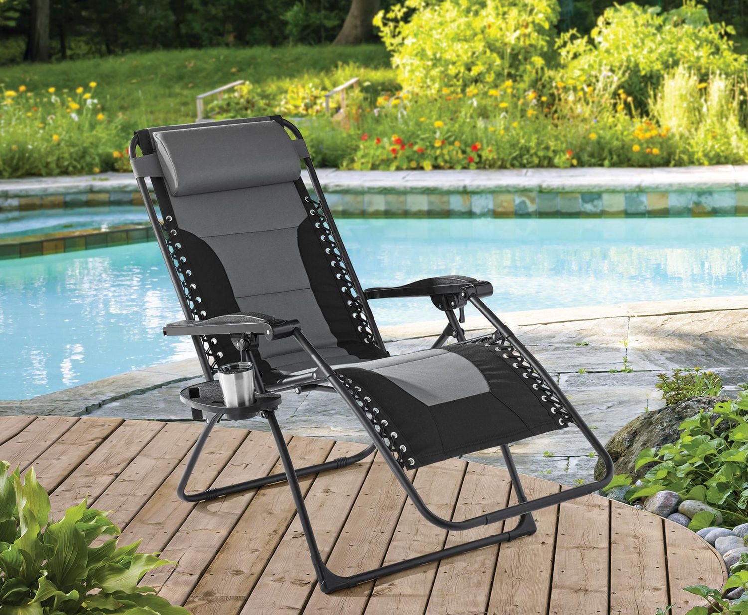 Mainstays Oversized Padded Zero Gravity Chair Walmart