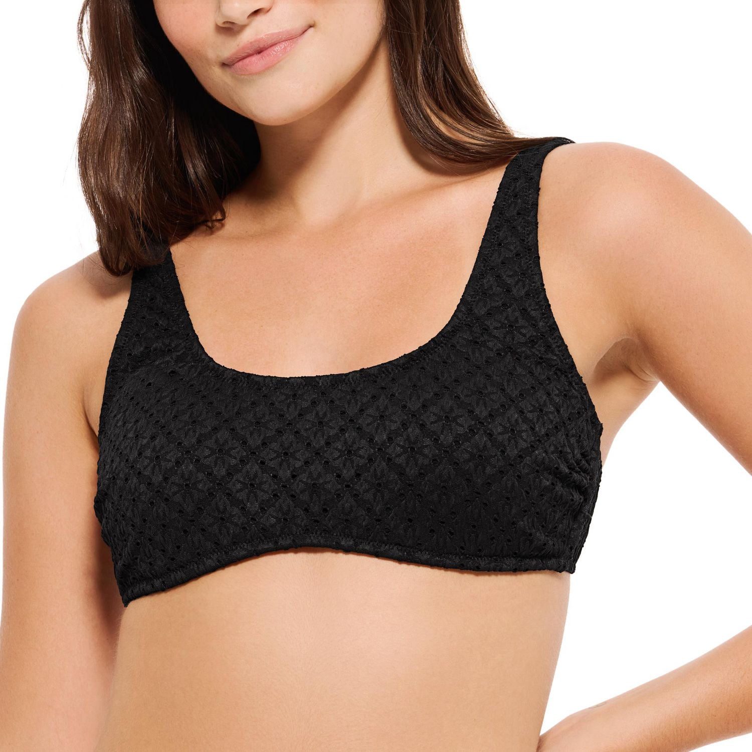 Summer Flirtt Women's Textured Scoop Neck Bikini Top