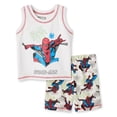 thumbnail image 1 of Ensemble 2 pièces avec débardeur Spider-Man Marvel pour petits garçons, 1 of 1
