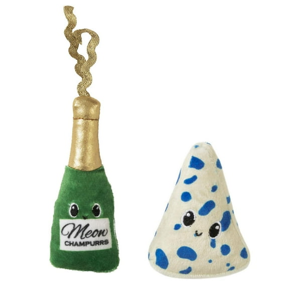 Quirky Kitty Wine & Cheese Plush Catnip 2 Pack Cat Toy, 2 Pack