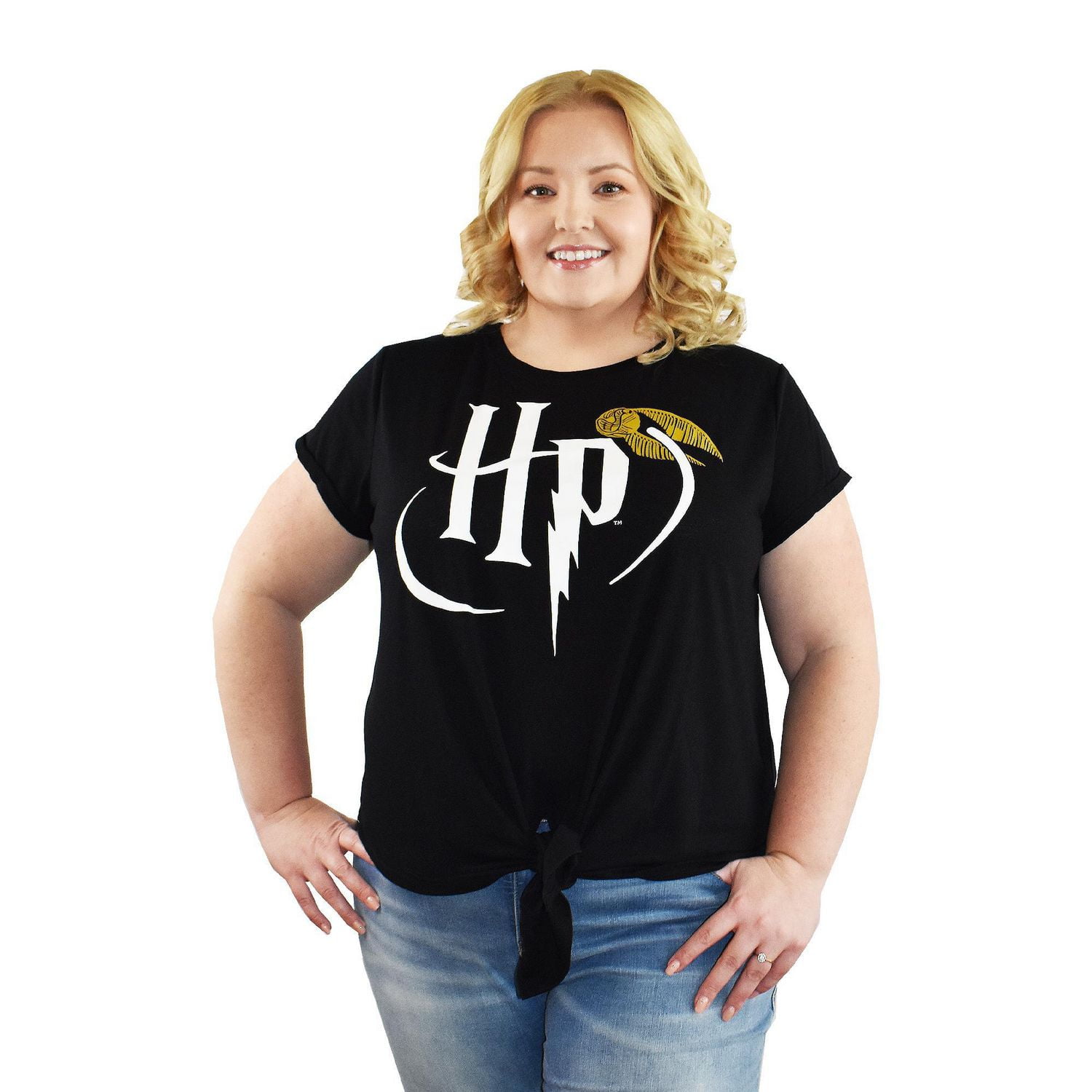 Ladies Plus Harry Potter Logo T-Shirt