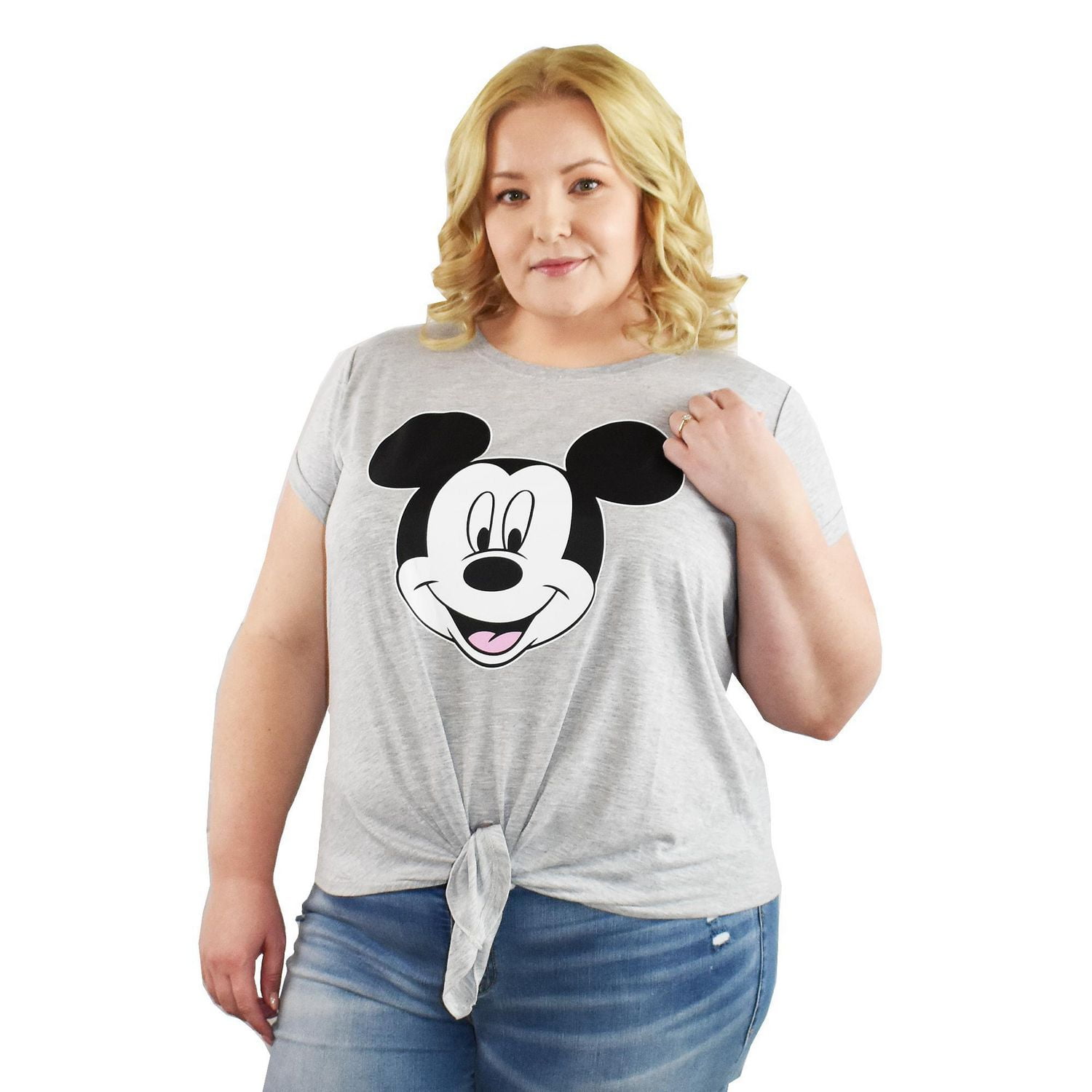 Ladies Plus Disney Good Vibes Mick T-Shirt