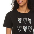 thumbnail image 4 of No Boundaries Women's Tee and Boxer Short 2-Piece Set, 4 of 6