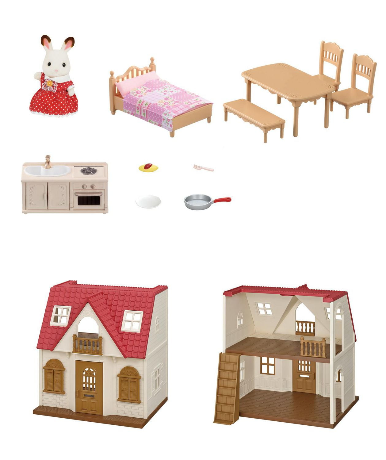 Calico critters red store roof cozy cottage