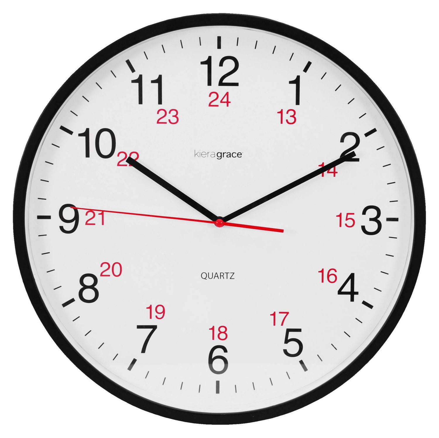 kieragrace Synchro Silent Wall Clock 12", Set of 6, Black Walmart