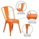Chaise empilable pour l'intérieur et l'extérieur en métal orange – image 5 sur 9