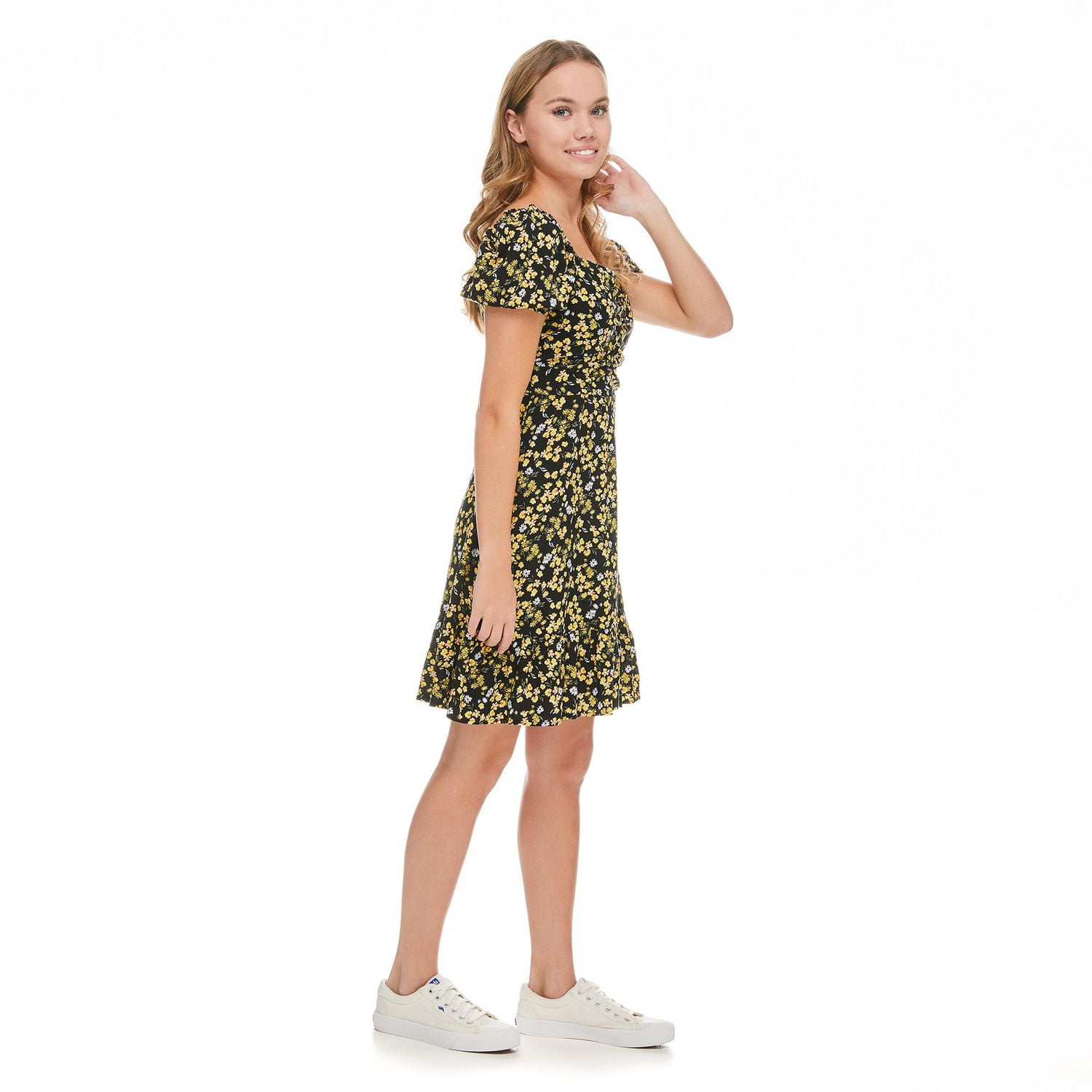 Robe à manches bouffantes No Boundaries pour femmes