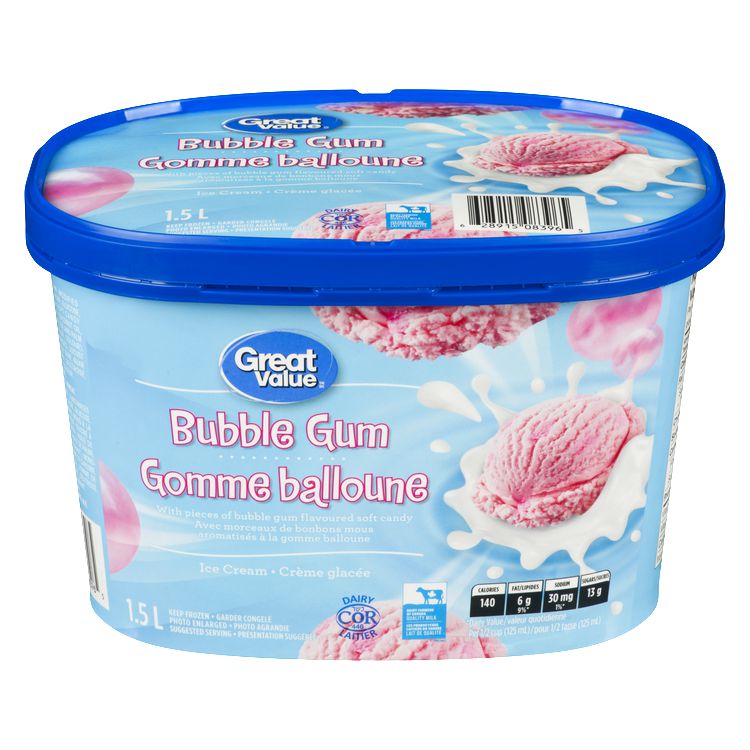 Great Value Bubble Gum Ice Cream Walmart Canada