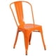 Chaise empilable pour l'intérieur et l'extérieur en métal orange – image 1 sur 9
