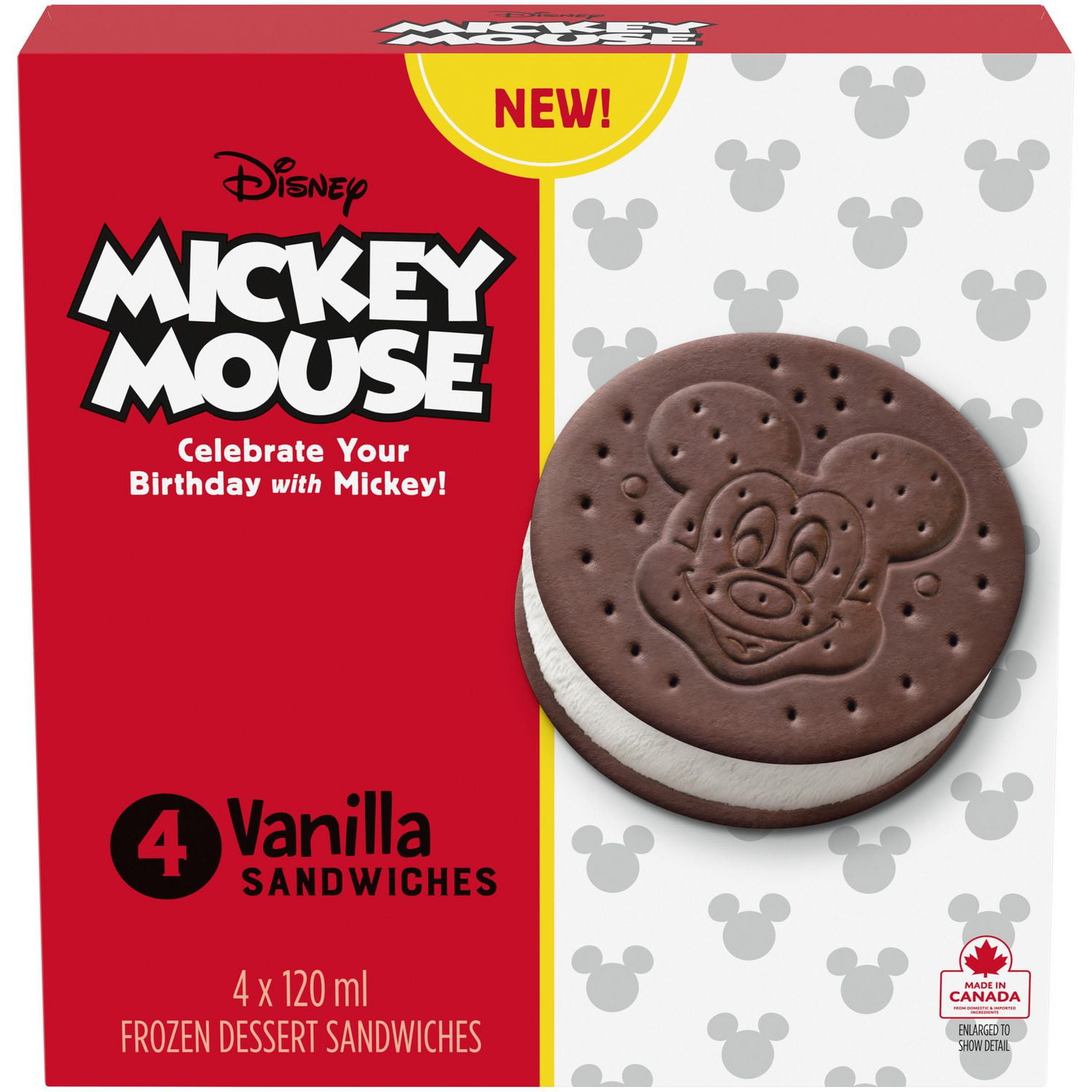 Disney Mickey Mouse Frozen Dessert Sandwiches Walmart Canada