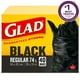 Glad Black Garbage Bags - Regular 74 Litres - 40 Trash Bags, 40 Bags - image 1 of 7