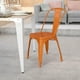 Chaise empilable pour l'intérieur et l'extérieur en métal orange – image 2 sur 9