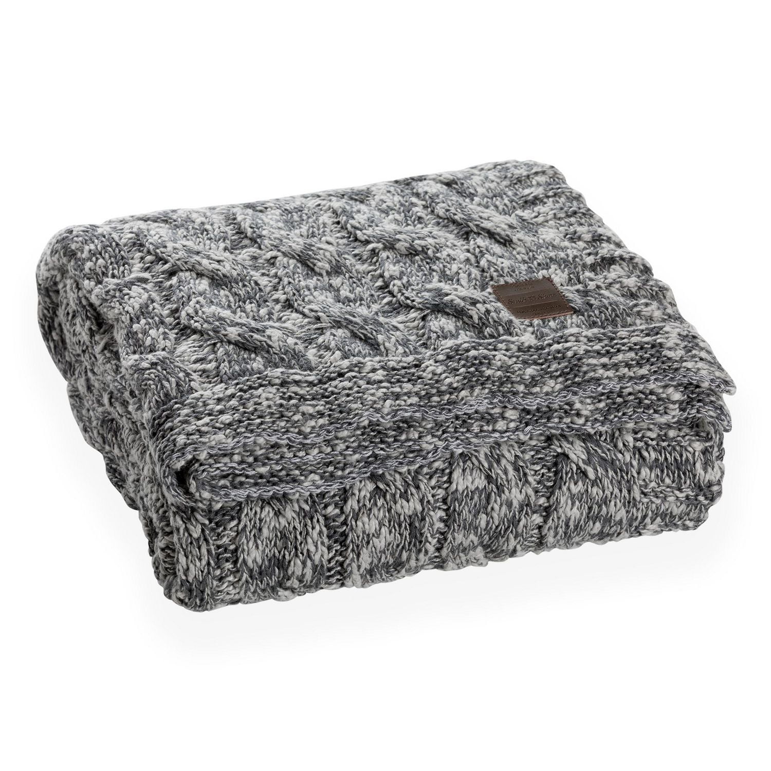South Shore Lodge Gray CableKnit Throw Blanket Walmart Canada