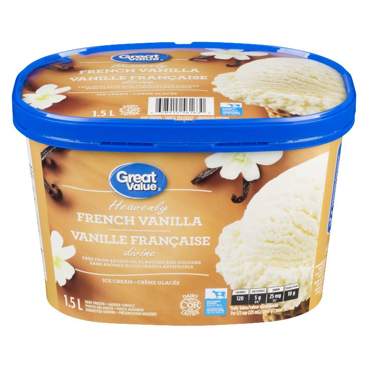 Great Value Heavenly French Vanilla Ice Cream Walmart Canada