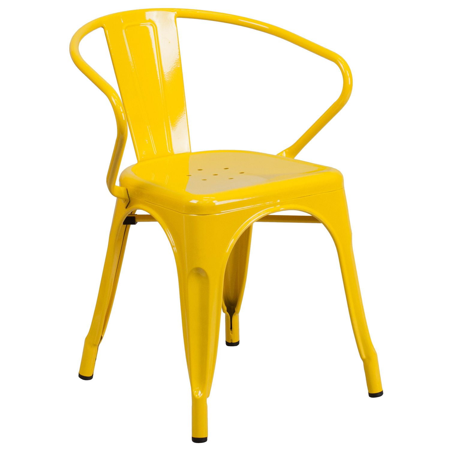 Yellow Metal IndoorOutdoor Chair with Arms Walmart Canada