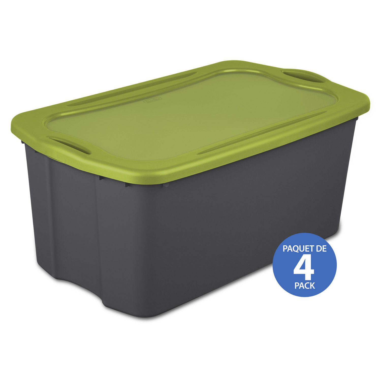 sterilite containers with green handles