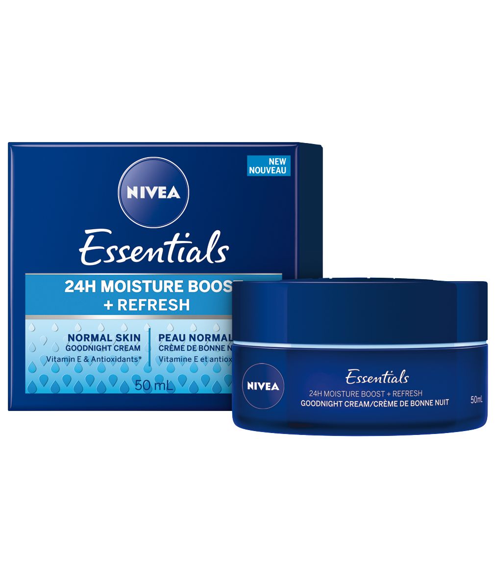 Nivea Essentials 24H Moisture BOOST + Refresh Goodnight Cream for