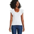 thumbnail image 1 of George Women's Flutter Sleeve Tee, 1 of 6