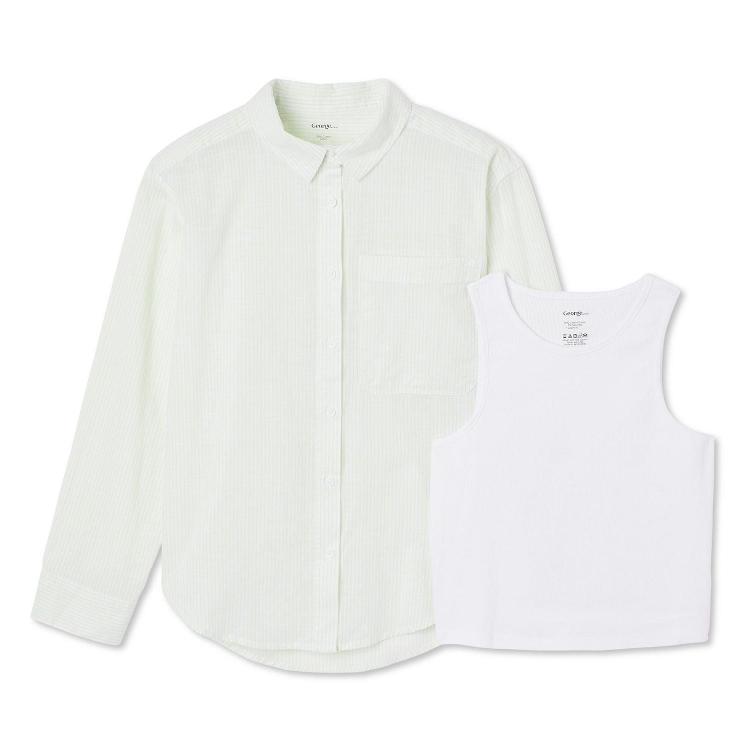 Ensemble 2 pièces avec chemise tissée George pour filles