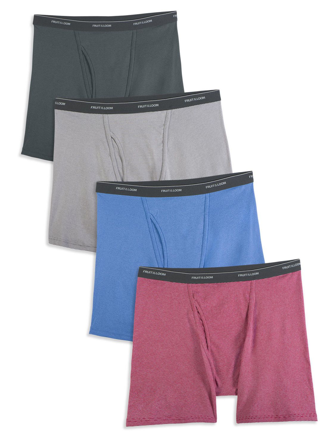 Fruit of the Loom Men's Assorted Blues Boxer Shorts, 4-Pack