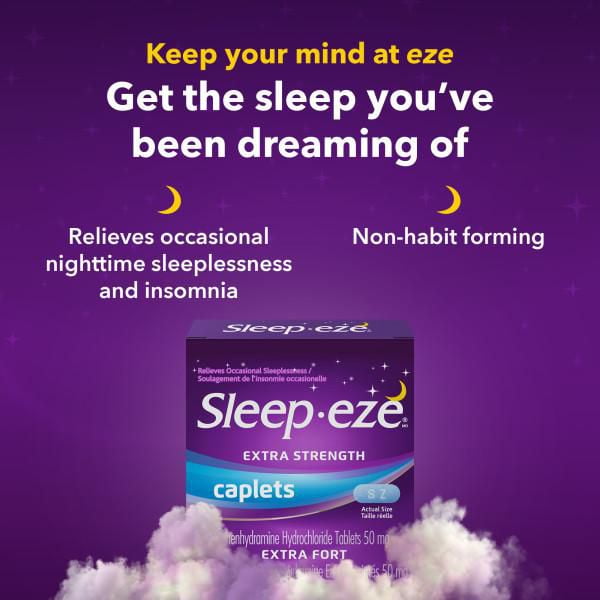 Sleep-eze Extra Fort La Solution Contre L'insomine Comprimes-Capsules Enrobes 20 comprimés-capsules
