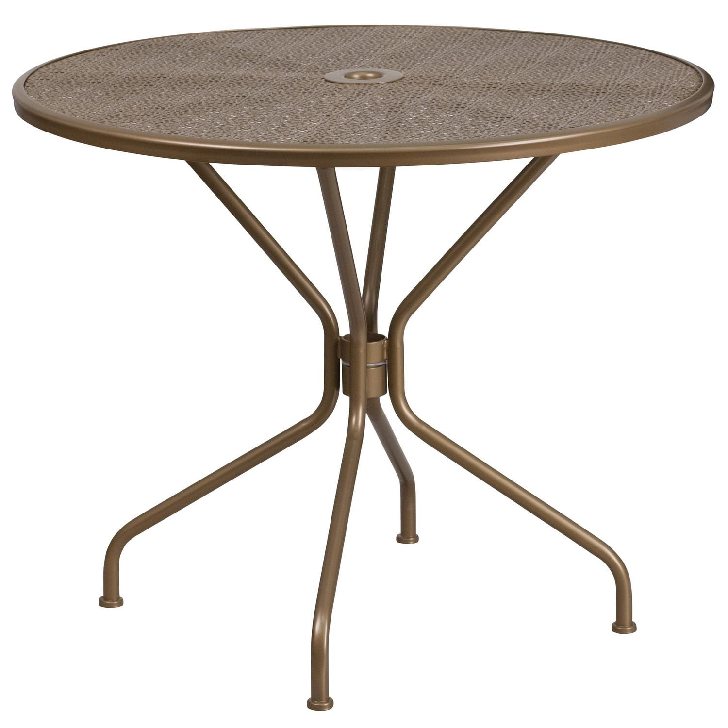 35.25'' Round Gold IndoorOutdoor Steel Patio Table Walmart Canada