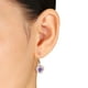 Boucles d'oreilles Tangelo en forme de cœur avec 1.10 carat d'améthyste et diamant en argent sterling – image 3 sur 3