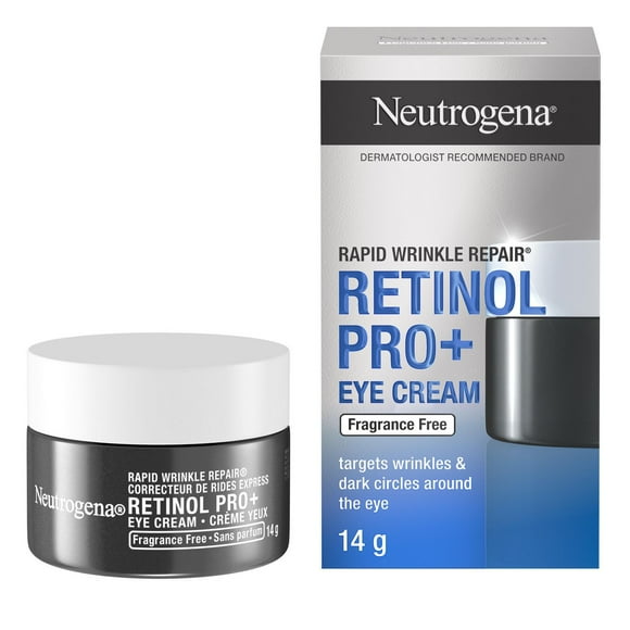 Neutrogena Rapid Wrinkle Repair Retinol Pro+ Eye Cream, Peptide Moisturizer, Reduces Dark Circles & Crows Feet, 14 g