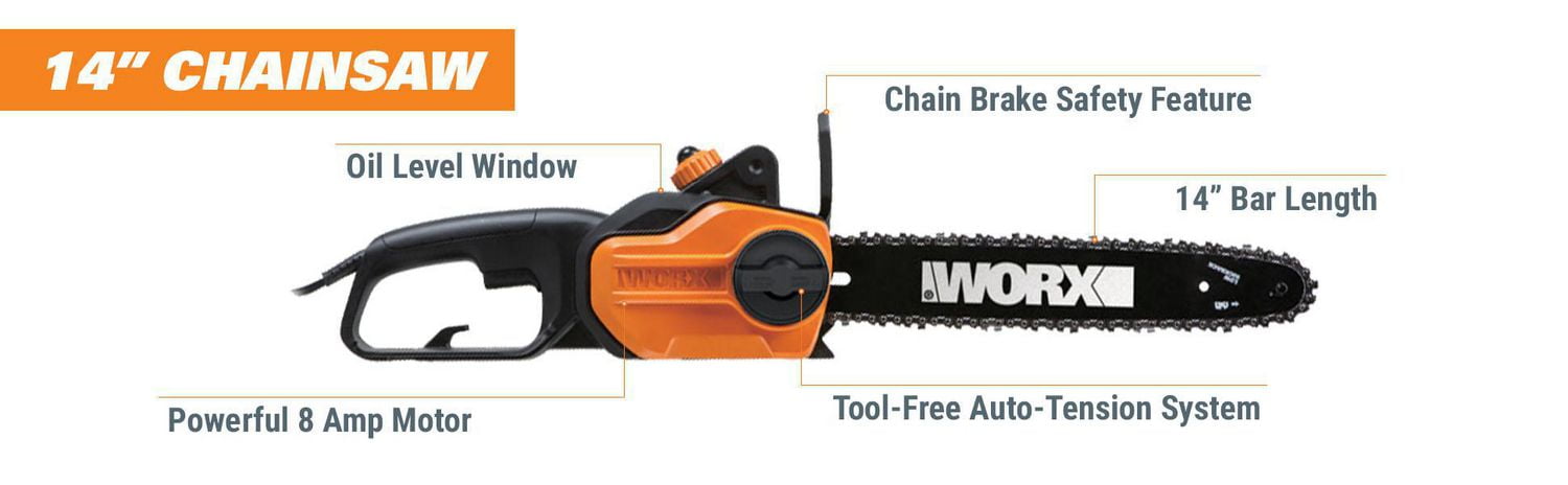 14 Electric Chainsaw Amp WG305 WORX