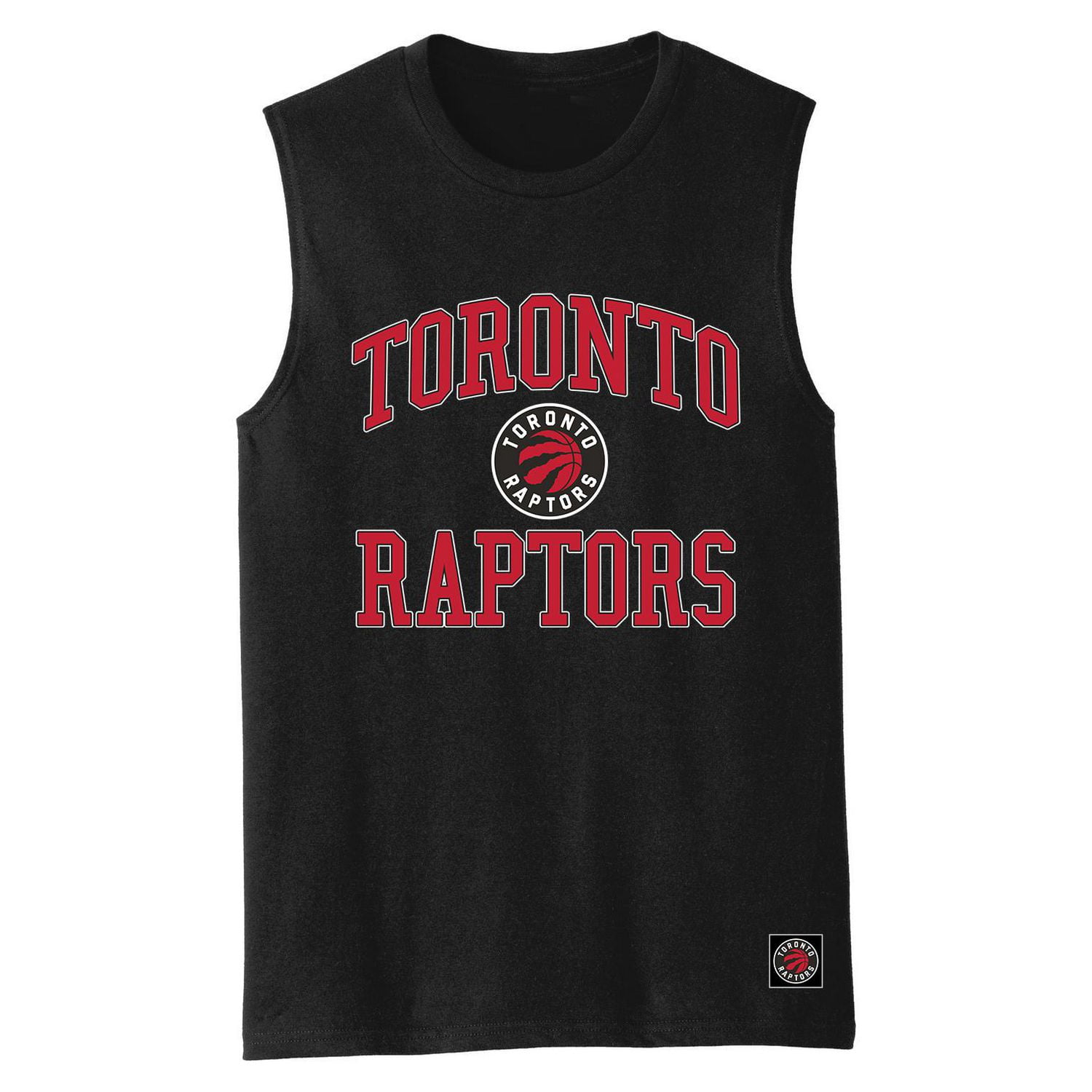 Toronto Raptors Arc Text NBA Black Tank Top