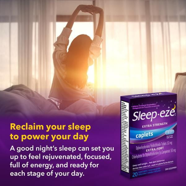 Sleep-eze Extra Fort La Solution Contre L'insomine Comprimes-Capsules Enrobes 20 comprimés-capsules