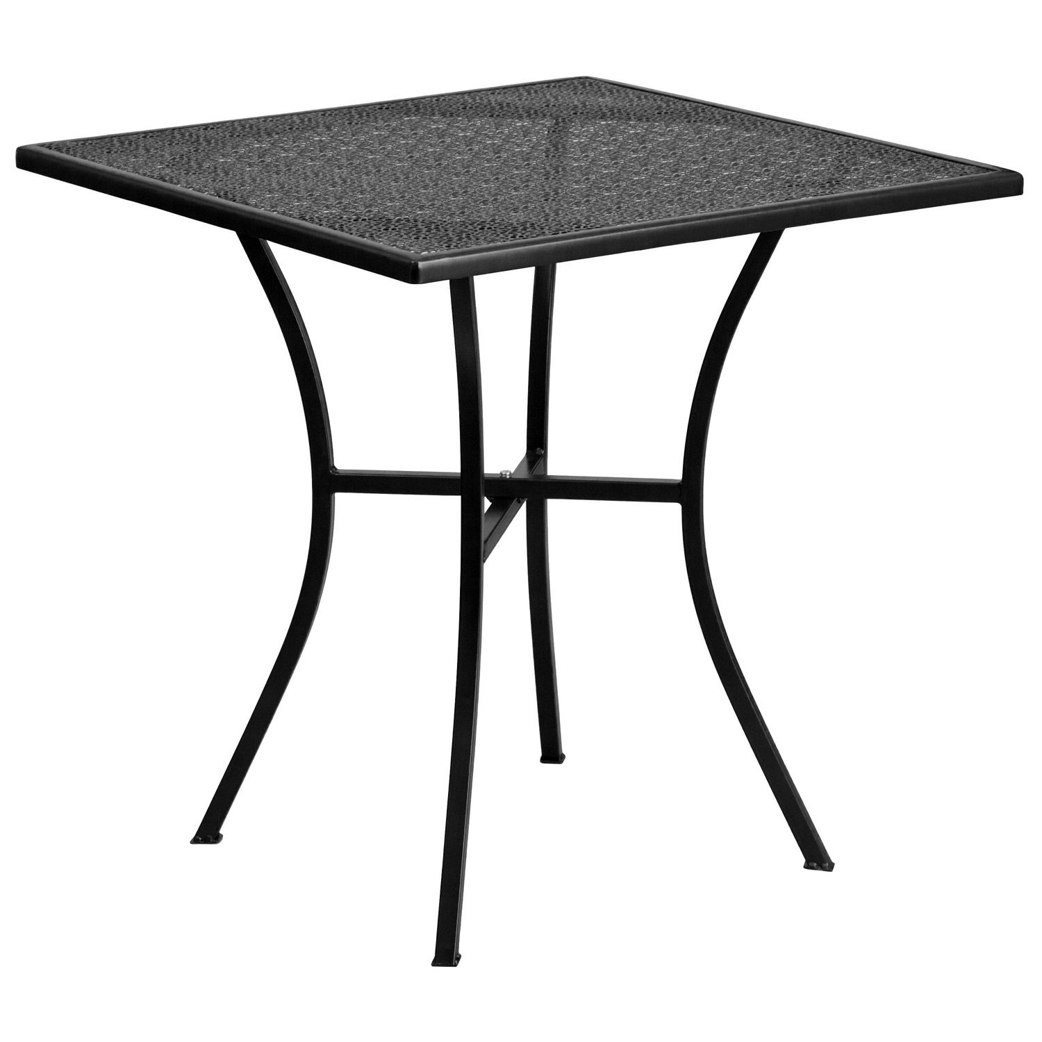 28'' Square Black Indoor-Outdoor Steel Patio Table | Walmart Canada