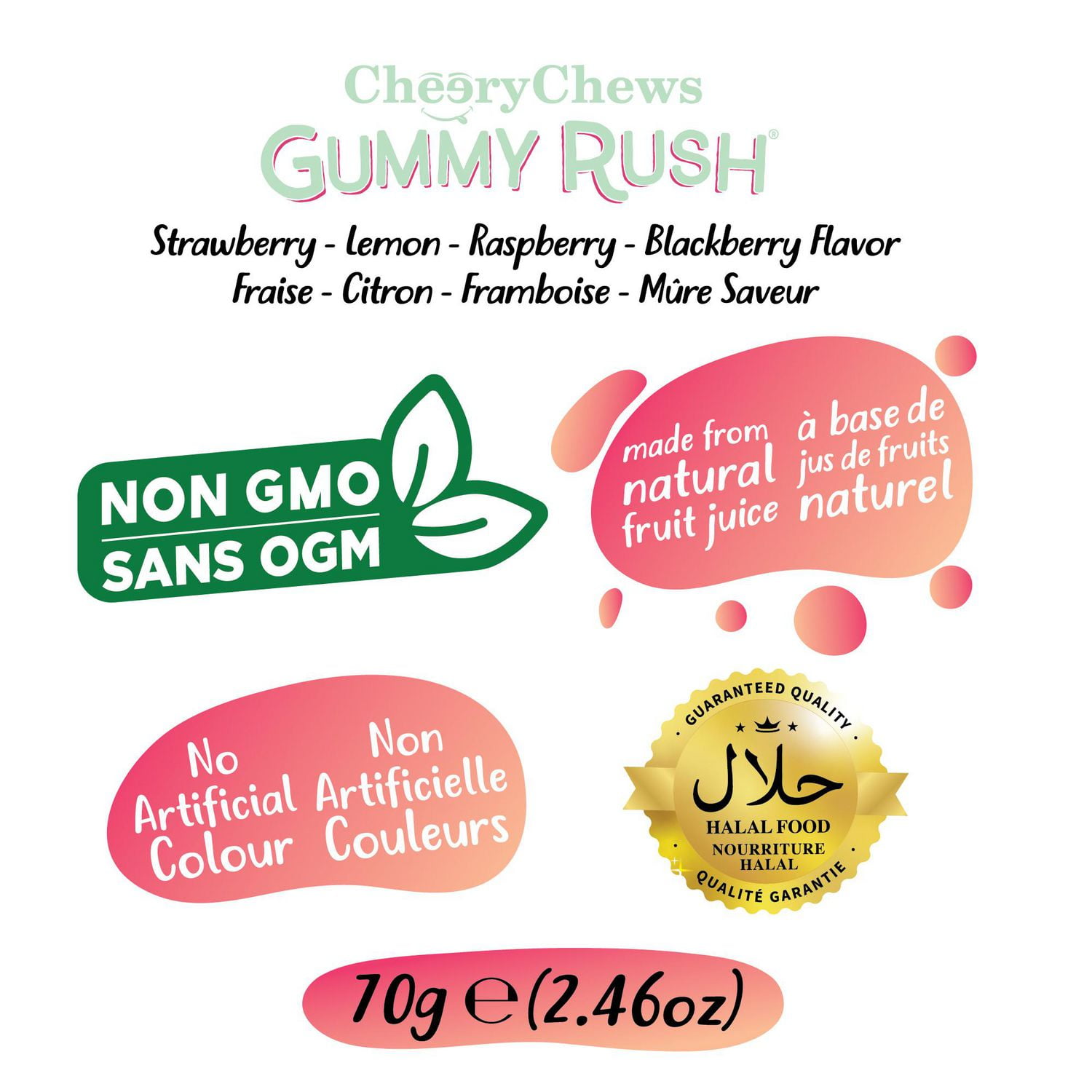 Gummy Rush - Gummy Unicorn 70g/2.46oz, Quantity - 70g/2.46oz