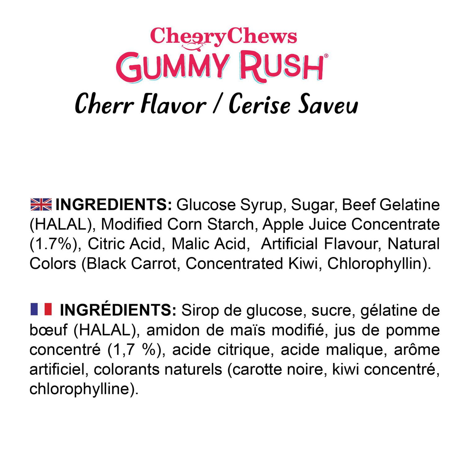 Gummy Rush - Fizzy Cherries 70g/2.46oz, Quantity - 70g/2.46oz