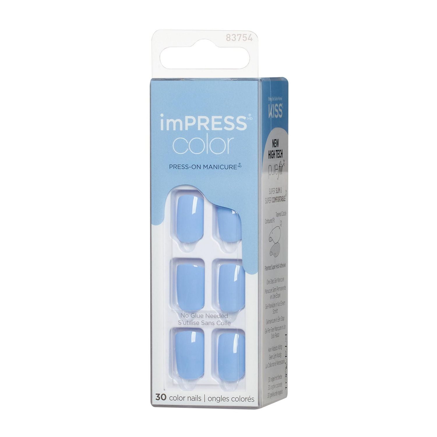 Kiss Impress Faux Ongles De Couleur Baby Why So Blue Walmart Canada
