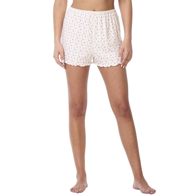 Secret Sleep Pointelle Short with Lattice Edge-Online Exclusive