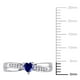Bague de fiançailles Tangelo avec 0.25 carat de saphir bleu synthétique de coupe cœur et diamant en argent sterling – image 3 sur 4