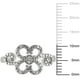 Bague florale Miabella avec diamants 1/10 CT poids total en argent sterling – image 3 sur 5