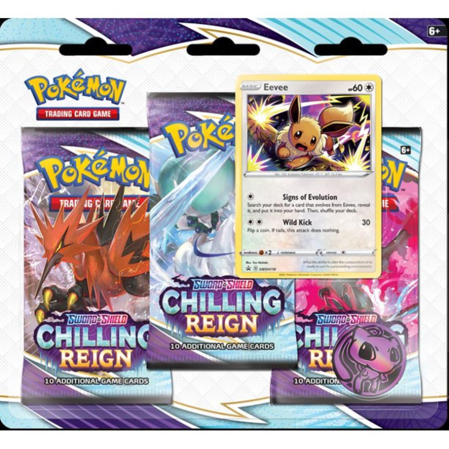 Cartes Pokemon Sas6 Chilling Reign 3pk Blister Eevee Walmart Canada