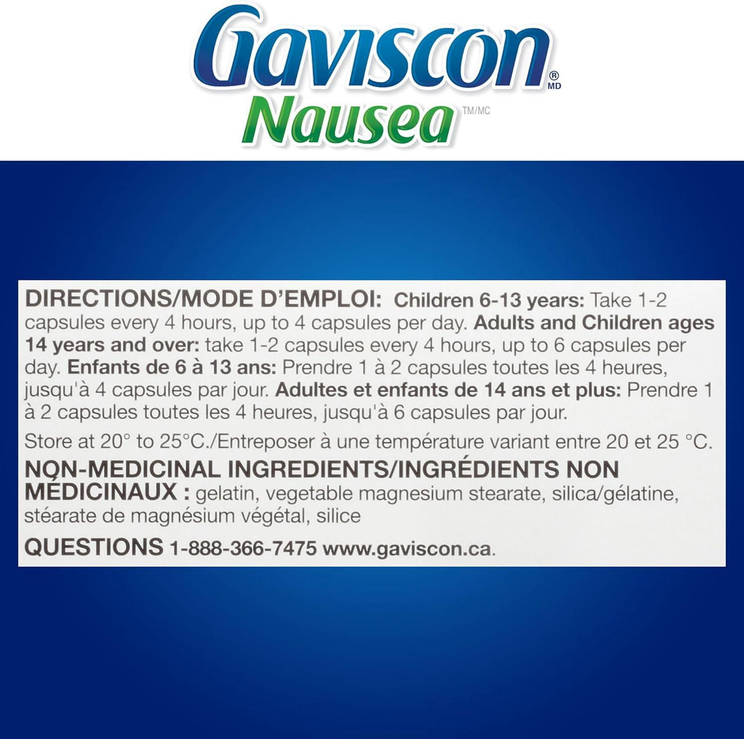 GAVISCON NAUSEA GINGER 18S