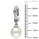 Boucles d'oreille Miabella avec perles cultivées d'eau douce 8-8,5mm et accents de diamants en argent sterling – image 2 sur 4