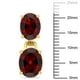 Boucles d'oreille Tangelo avec grenats ovales 10-1/5 CT PBT en argent plaqué de rhodium jaune – image 2 sur 4